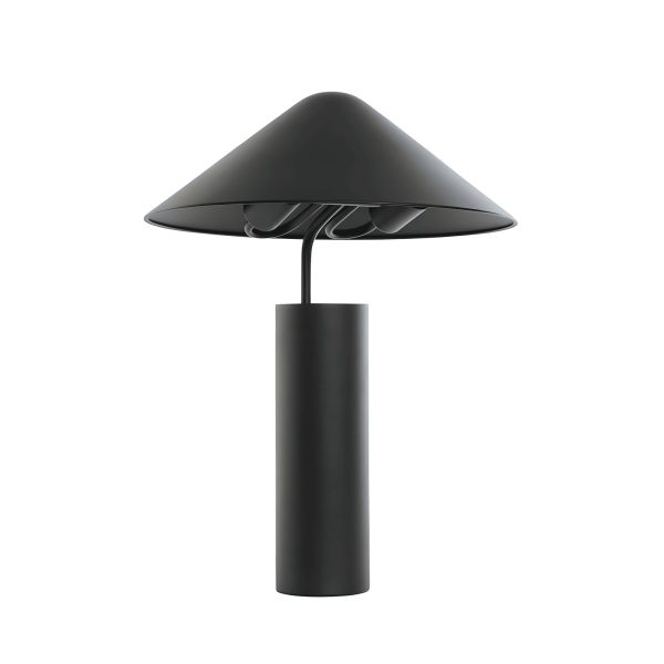 lampe à poser champignon noir