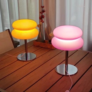 Lampe champignon pour chambre à coucher, lampe de chevet du milieu du siècle