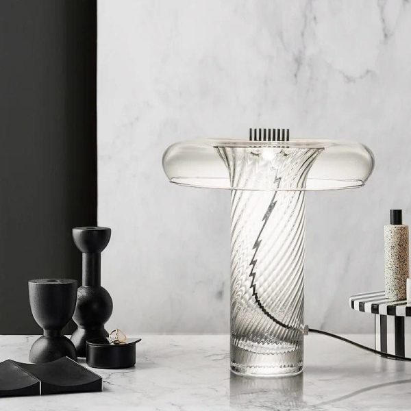 lampe champignon en verre design