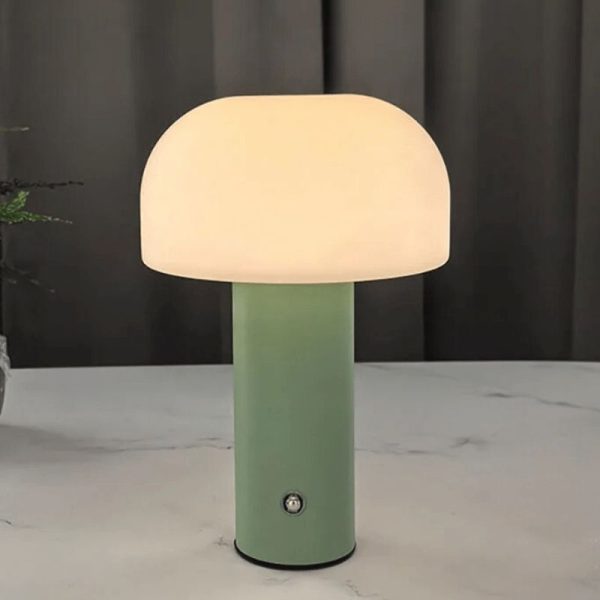 lampe de chevet champignon verte