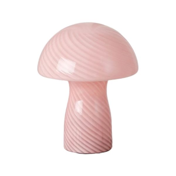 lampe de table champignon stripe crème nordique