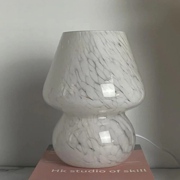 lampe en verre champignon esthétique